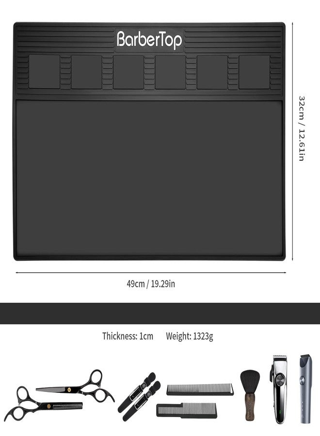 BarberTop Magnetic Barber Mat with 6 Magnets - 19.3"x12.6" Non-Slip Tool Organizer for Clippers, Station Table Pad | Barber Mats for Grooming, Salon & Home Use - Image 4